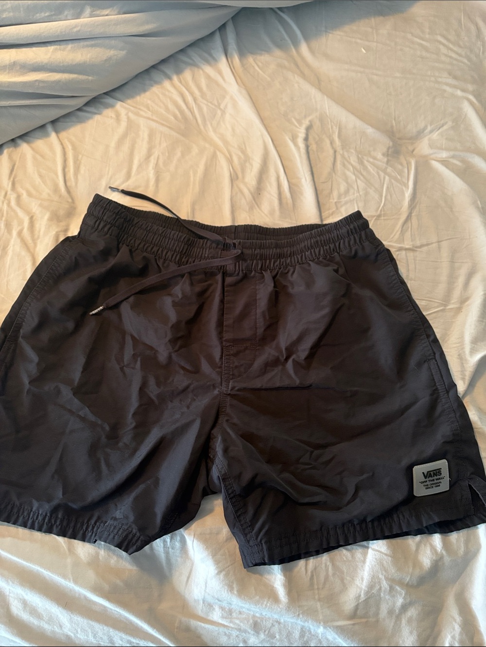 Vans Black Men's Athletic Swim Shorts with Logo Patch